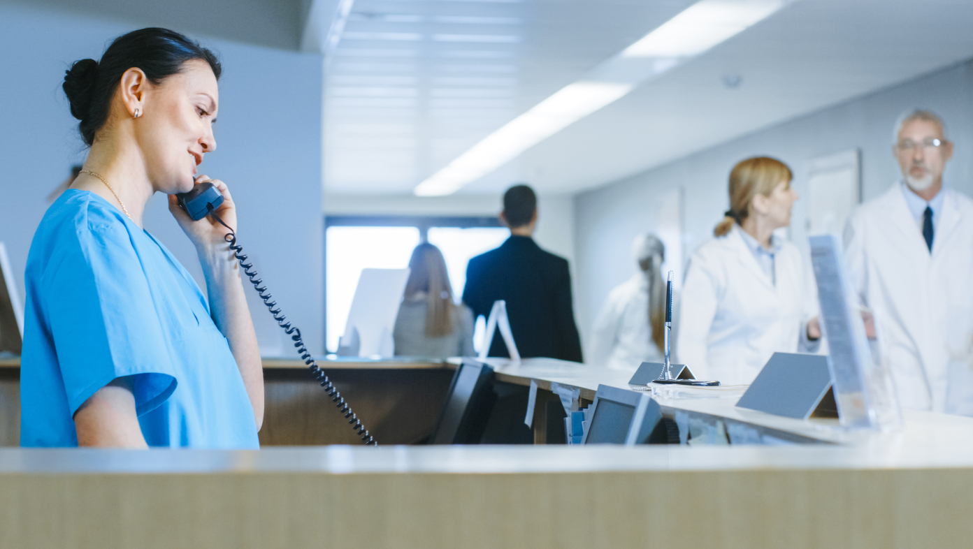healthcare professional assisting patient